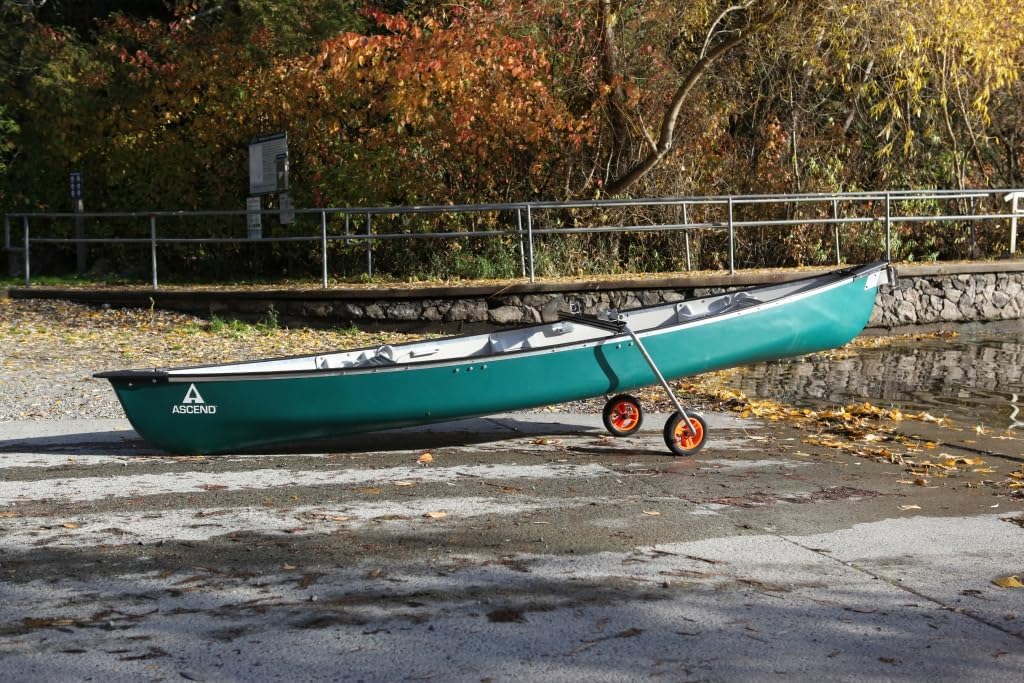 Canoe Trolley Cart Package, Canoe Wheels Cart for Fishing, Transport Carrier for Fishing Kayak and Canoe with 10″ Puncture-Free Wheels (Red, 36")