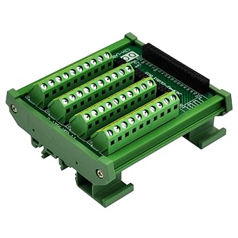 DIN Rail Mount Screw Terminal Block Breakout Module Board for ESP32-DevKitC