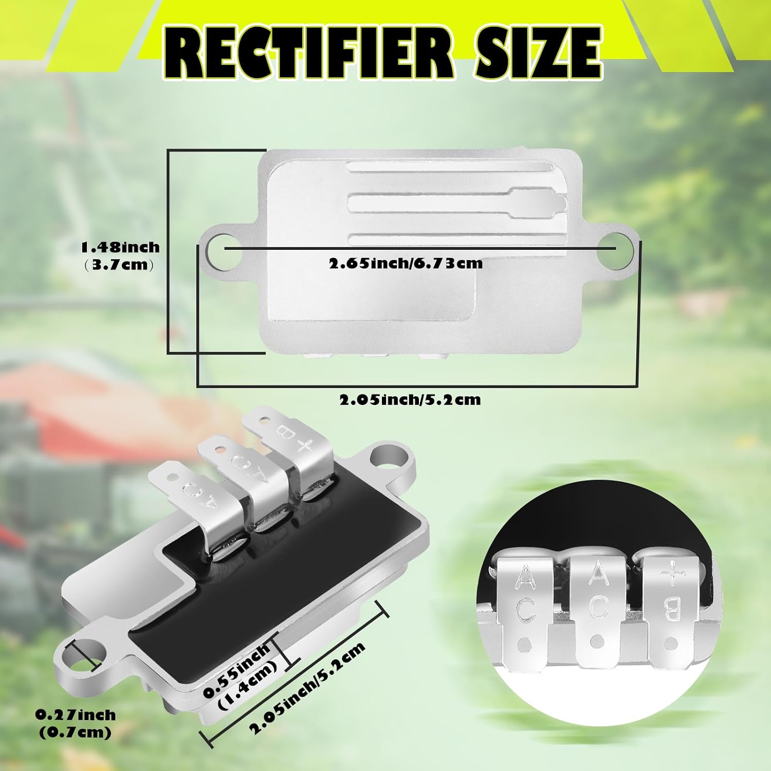 21066-7017 Voltage Regulator, 15 AMP Voltage Regulator Rectifier Compatible with Kawasaki FX730V FR651V FR691V FS600V FR730V FS730V FX651V FS651V FX691V FS691V FR600V FX600V FR541V Series Engines