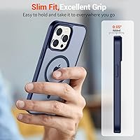 Vista 570 de SUPFINE - Funda magnética para iPhone 13 Pro Max (compatible con MagSafe), (protección contra caídas de grado militar de 10 pies), delgada, Negro