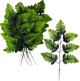 24-Pack Artificial Silk Fern Fronds