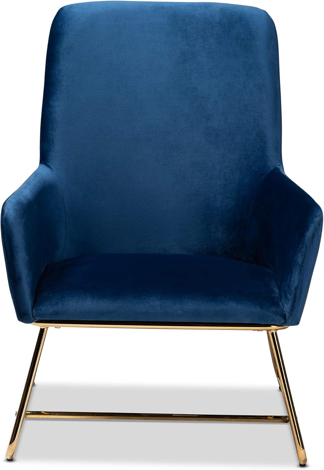 Baxton Studio Chairs, Navy Blue/Gold