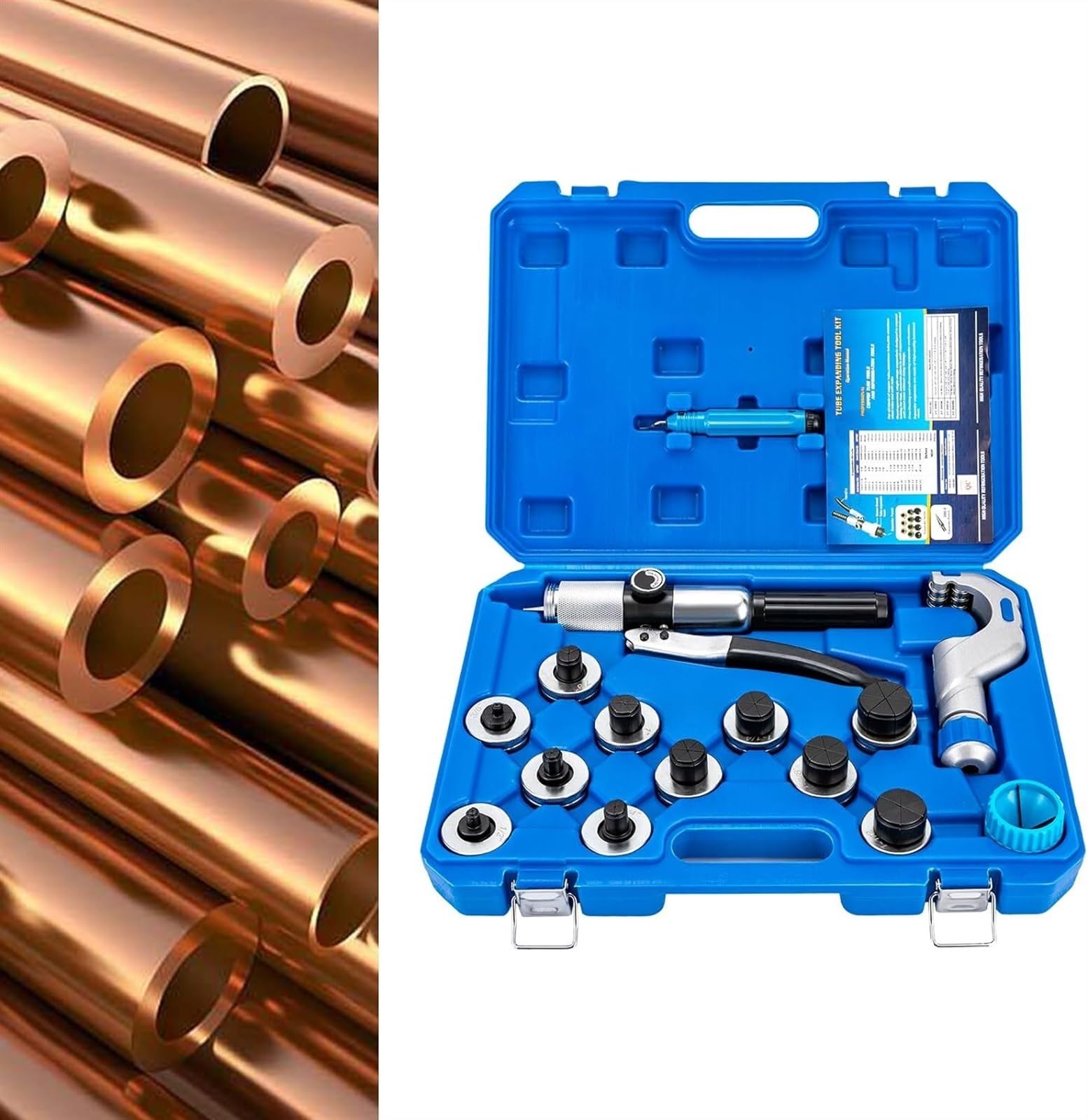 Kit d'outils hydrauliques pour Tubes avec Coupe-Tubes Outil d'expansion de Tubes hydrauliques pour Tubes en cuivre Expansion et sertissage de Tubes en cuivre