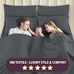 Luxury Sheets 1600 TC Softness Deep Pocket 3pc Fitted Sheets Set - 1 Fitted Sheet and 2 Pillowcases - Milano Collection Bedding - Dark Grey, Queen