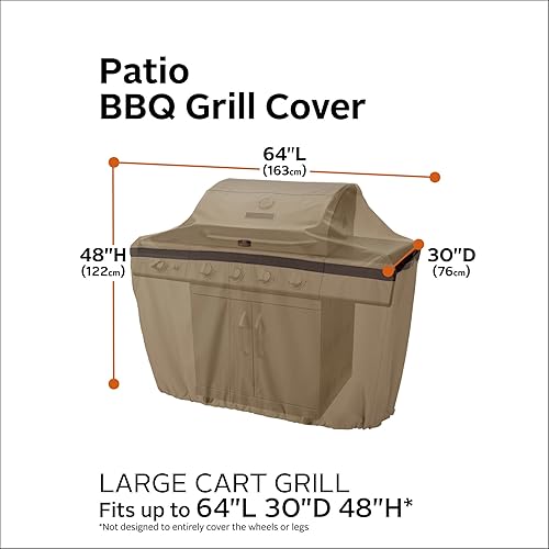 Miniatura 8 de Classic Accessories. Funda para parrilla Hickory, con protección avanzada contra la intemperie., L, Hickory