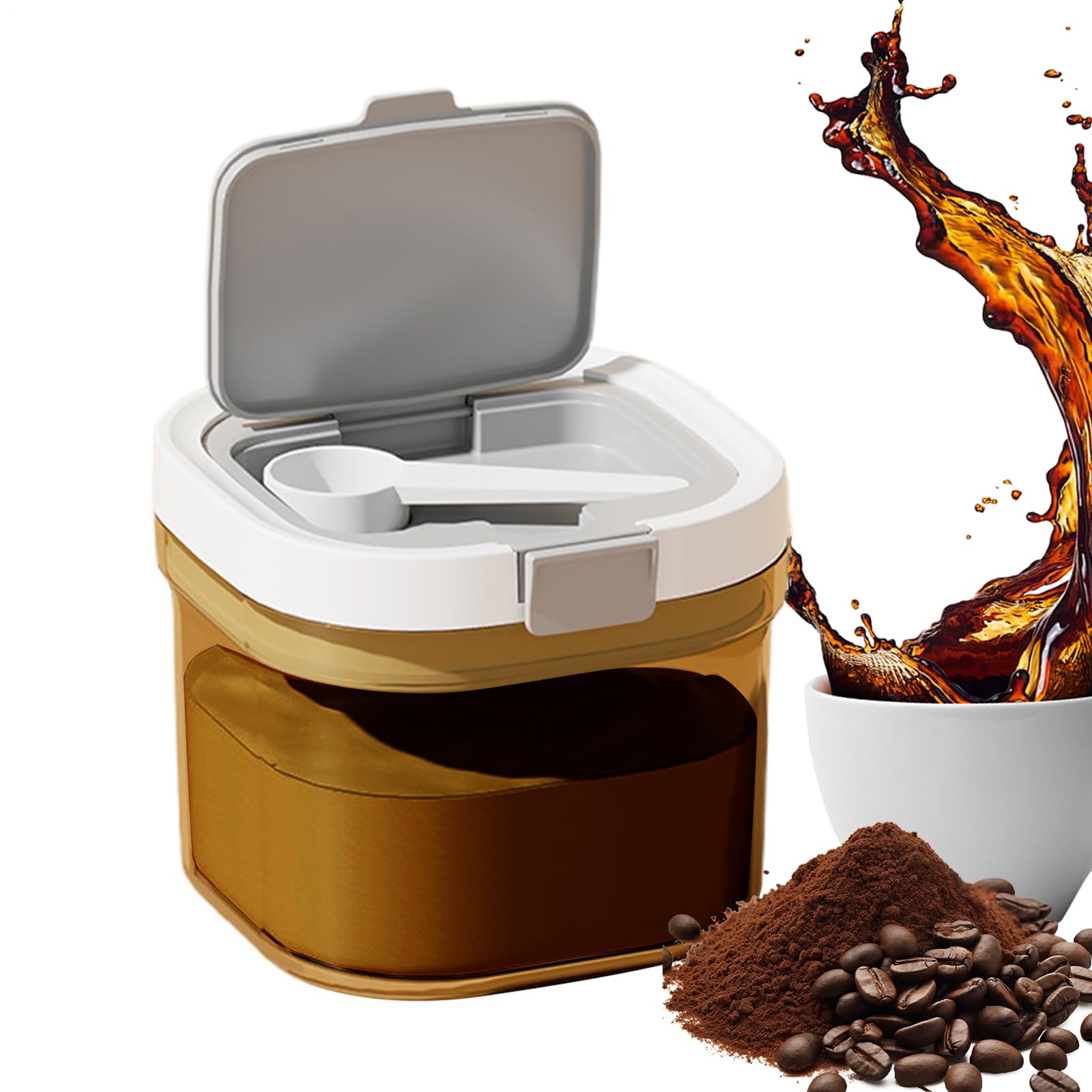 Powder Formula Dispenser | Portable Milk Powder Storage Box | Stackable Holder Food Storage Reserve Box with Scoop for Nursery Refrigerator Travel Feeding Kitchen