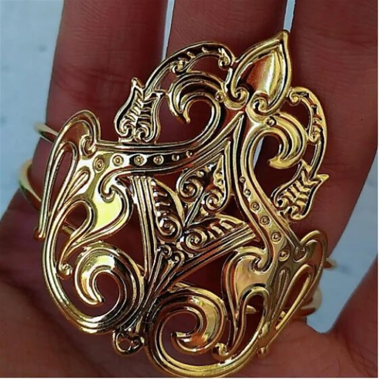 Golden Silver Hanfu Cosplay Hair Crown Accessories for Bun Chinese Ancient Men Headdress Headwear Warrior Favors (Color : Gold)