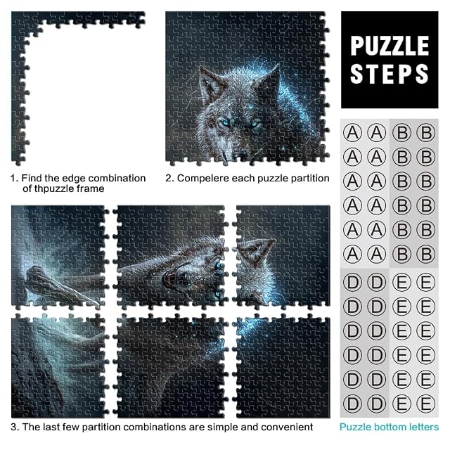 Foto 2 de 5 de Rompecabezas para Adultos Phantom Wolf Rompecabezas para Adultos 1000 Piezas para Adultos y niños de 12 años…