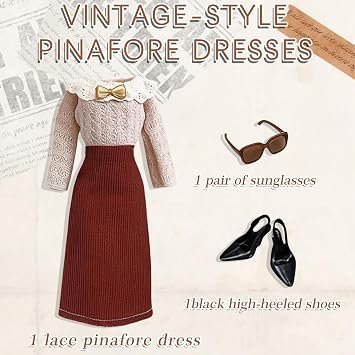 18 Pcs Doll Clothes for 11.5 inch Doll, Doll Accessories Skirts 1 Leather Coat 2 Vests 1 Jumper 3 Trousers 1 Jacket 1 Hat 1 Bag 1 Sunglasses 5 Shoes, Girl Gifts