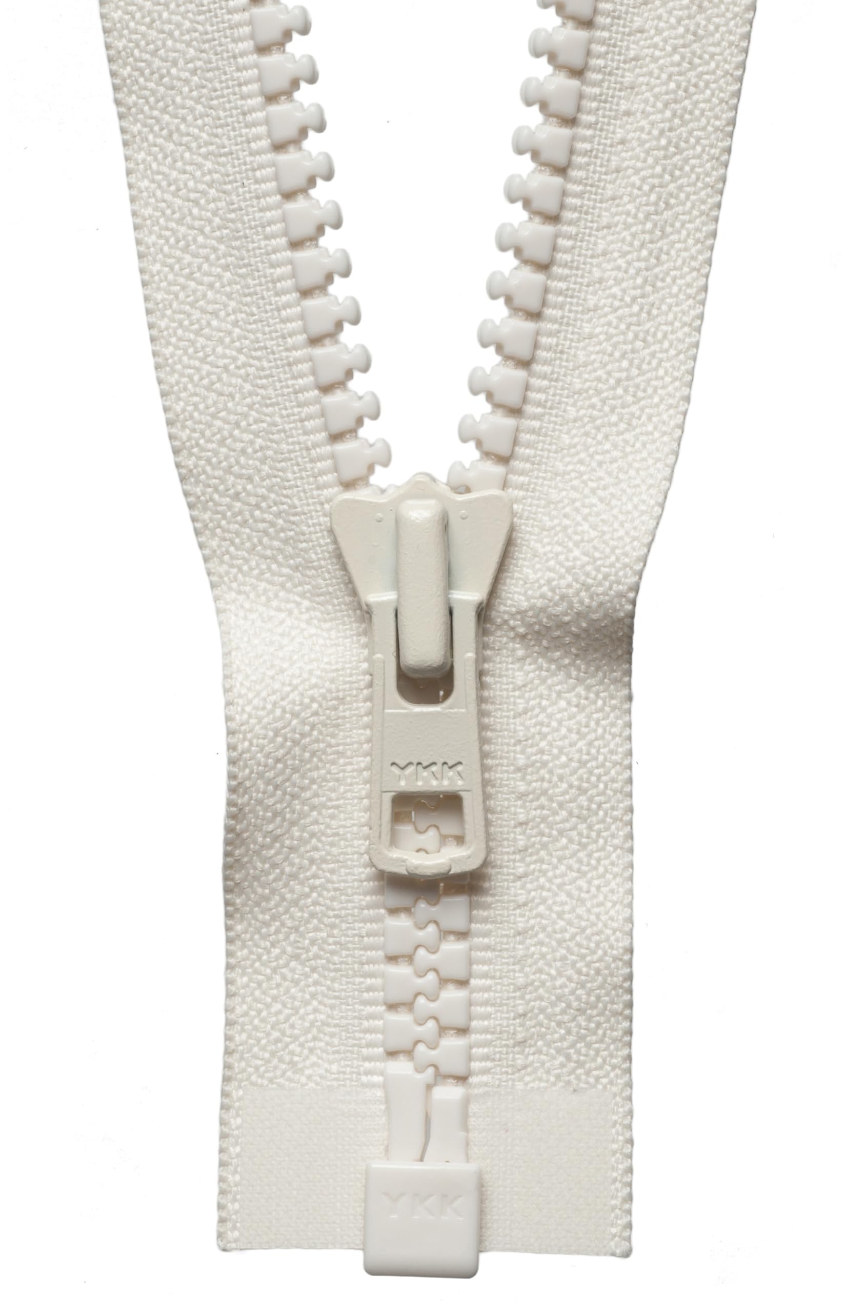 YKK Open Ended Zip, No. 801 Light Ecru, 51 cm Length — image 1