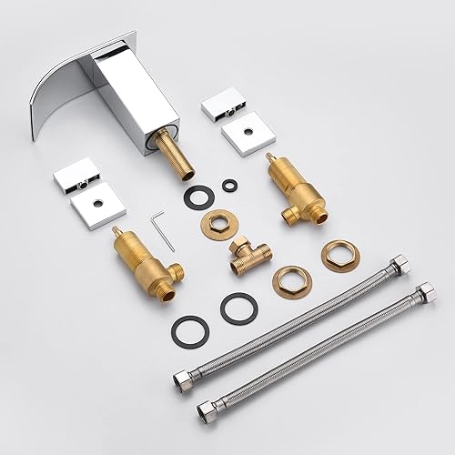 Miniatura 6 de sumerain Cascada 8 pulgadas grifo de lavabo de baño de 3 agujeros acabado cromado