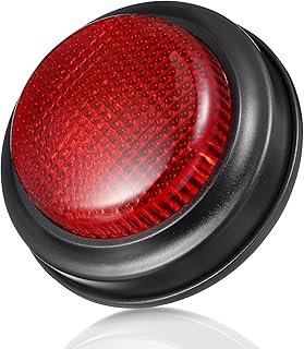 minkissy Game Button Prop with Light and Alarm Sound, Button for Party Games, Trivia Quizzes, and Competition Activities, Red, 1pc