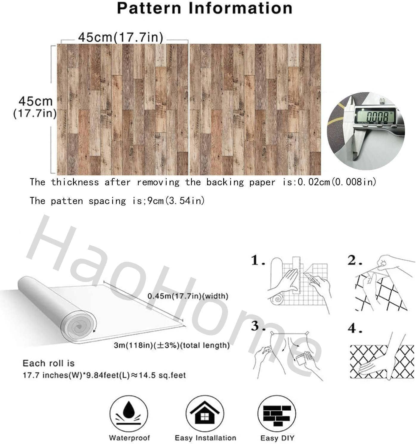Wood Peel and Stick Wallpaper Light Brown Wood Plank Wallpaper Faux Wood Grain Self Adhesive Wall Paper for Cabinet Countertop Shelf Wall Decor