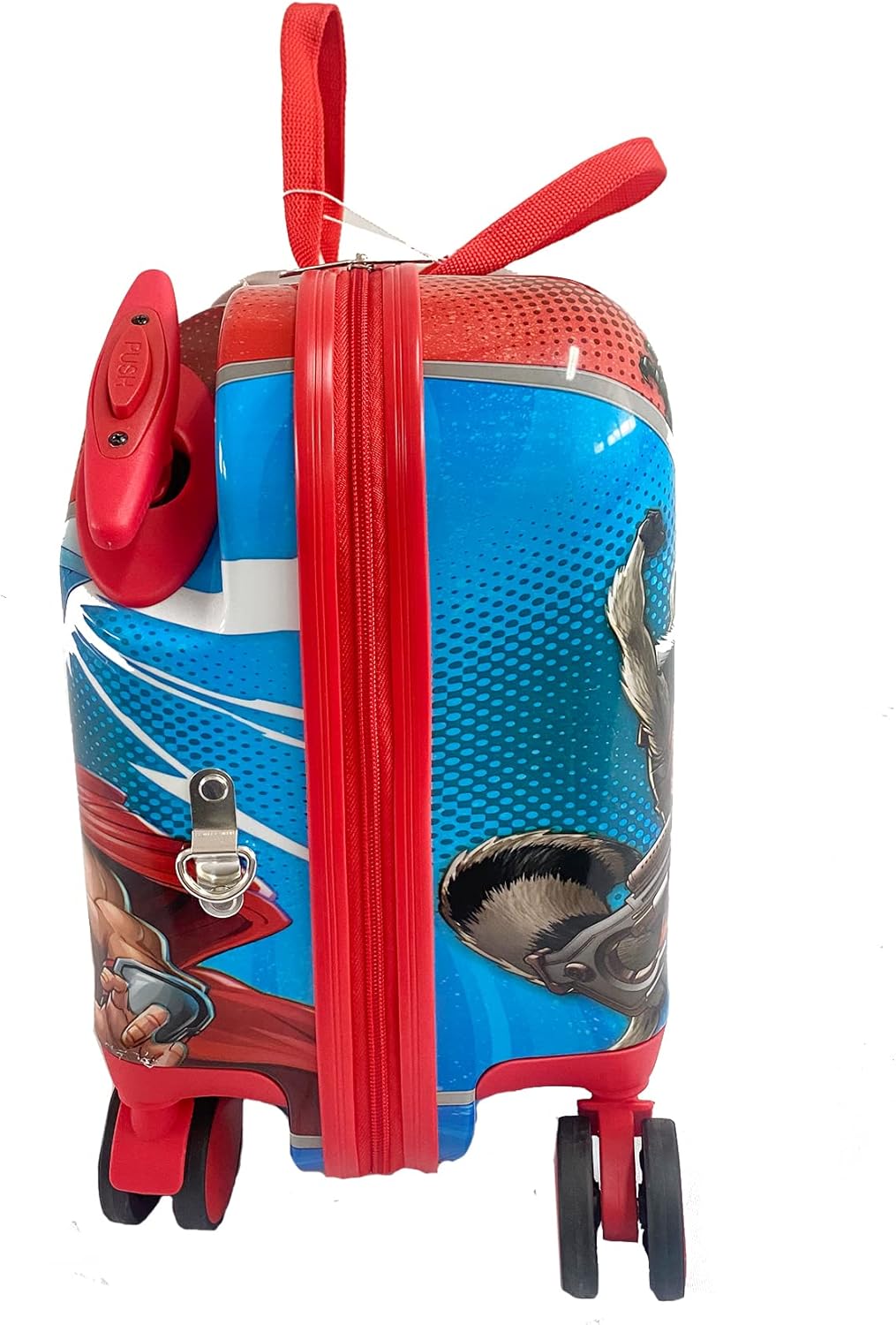 Fast Forward Marvel Heroes Ride-on Suitcase with Seat - 18" Lightweight Kids Travel Trolley