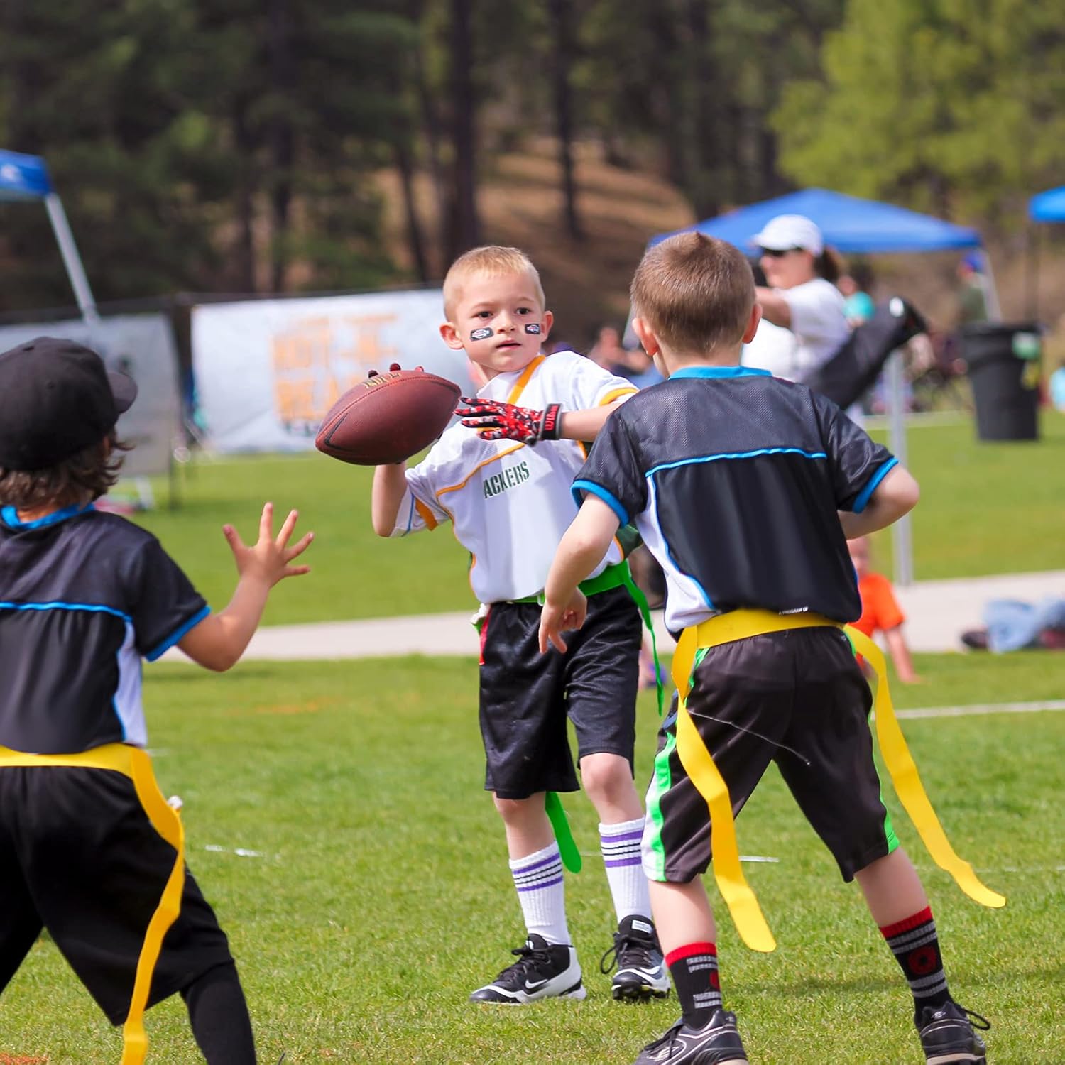 Sintege Player Flag Football Belt Set, Adjustable Football Flag and Belts Gifts for Youth Adults Sports Training