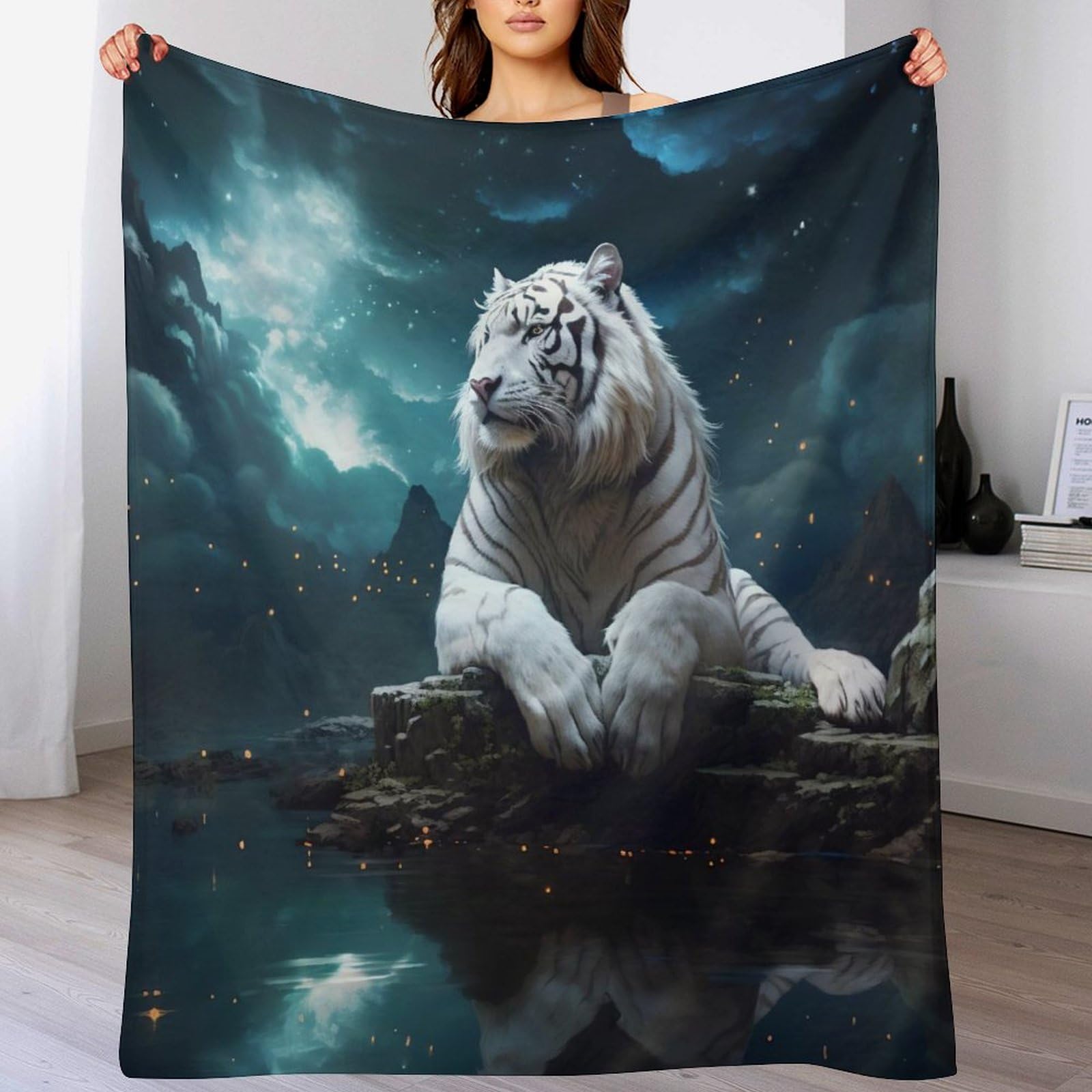 Couverture canapé tigre 140x180 cm jeté de lit chaud