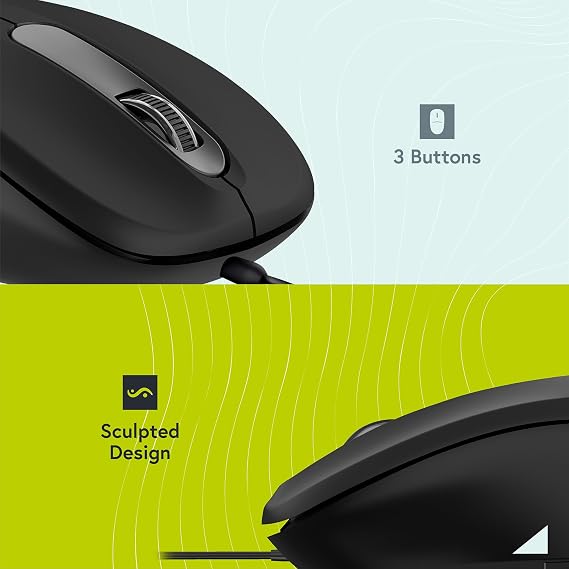 styletech Wired Mouse - Black