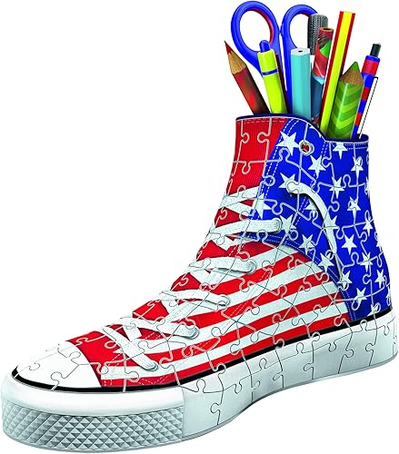 Miniatura 4 de Ravensburger Sneaker American Style - Rompecabezas 3D de 112 piezas | Ajuste de precisión para niños y adultos | Tecnología Easy Click | Pieza de
