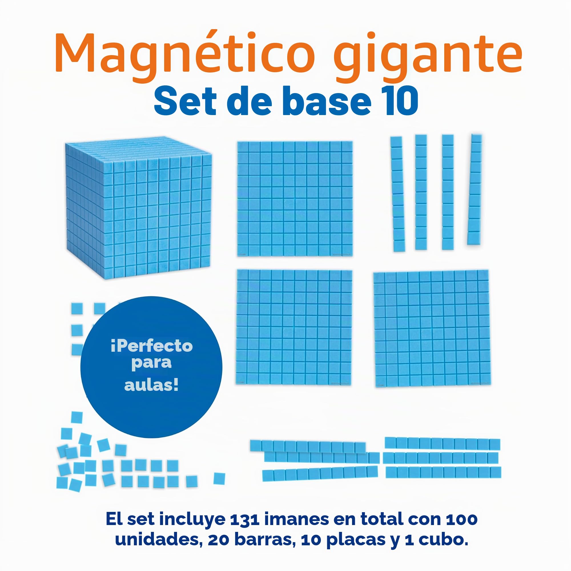 Learning Resources Set Gigante de Base Diez magnético para Usar en explicaciones