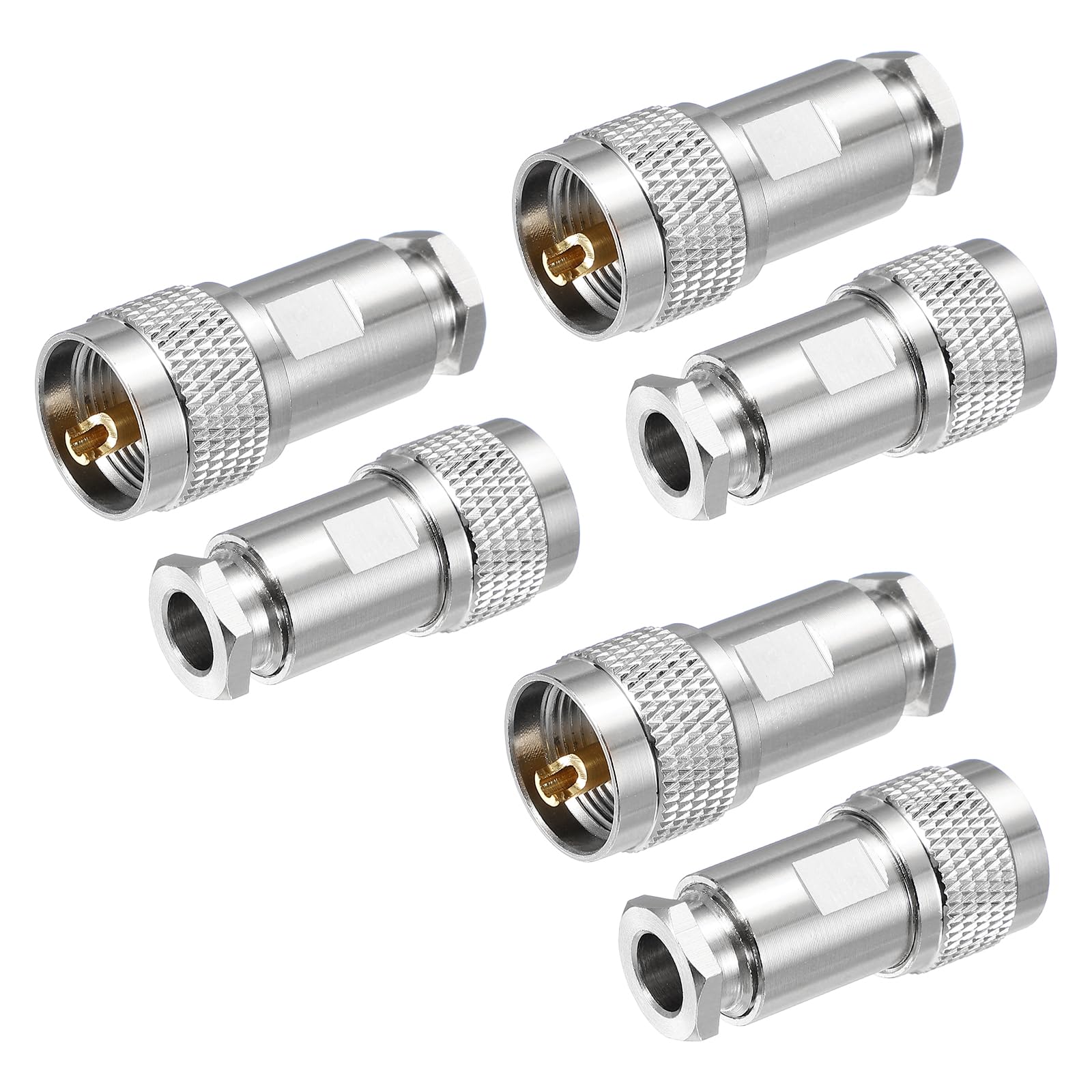 Cable coaxial RG6 adaptador coaxial RF con conector UHF macho PL259 de 8mm 7