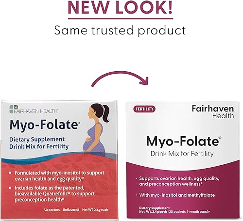 Miniatura 9 de Fairhaven Health Folato y Myo Inositol en polvo para mujeres – 1 por día, suplemento de fertilidad femenina, salud ovárica y calidad de óvulos –