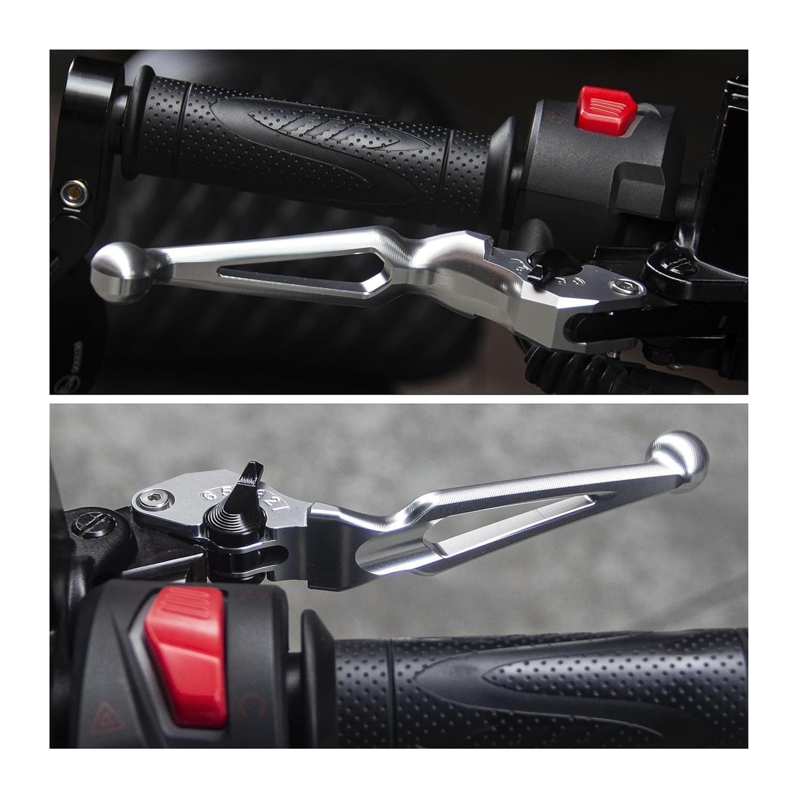 Juego De Manetas De Embrague Y Freno para Bajaj Pulsar RS200 NS200 2015-2021,Ajustables Extensibles Palancas Articuladas De Motocicleta,H