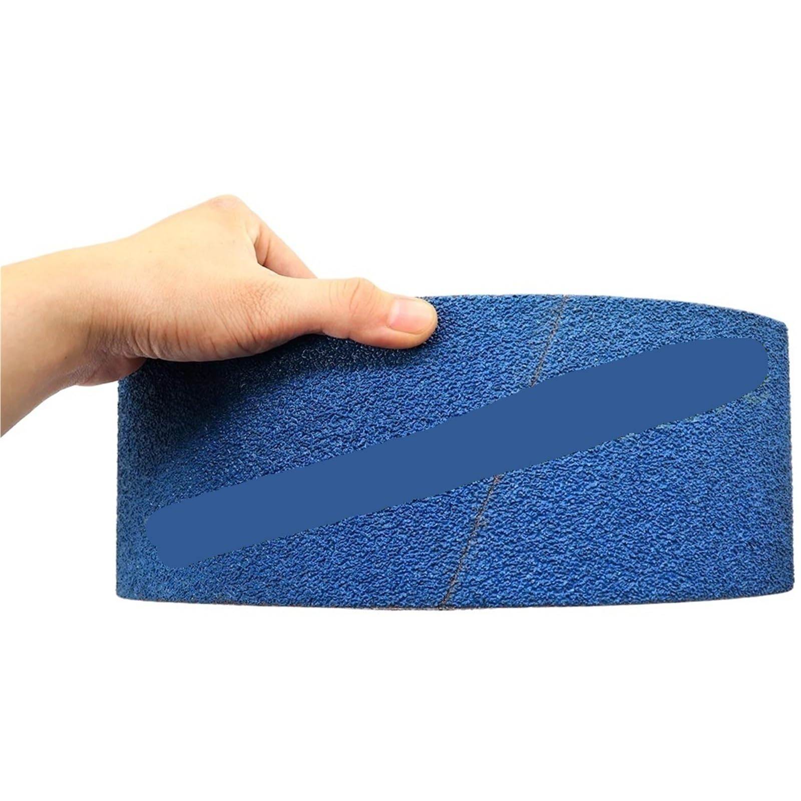 5 nastri abrasivi blu in corindone di zirconio, grana 40-P120, 915 x 100 mm, per levigatrice da banco, affilatura coltelli, metallo (80)