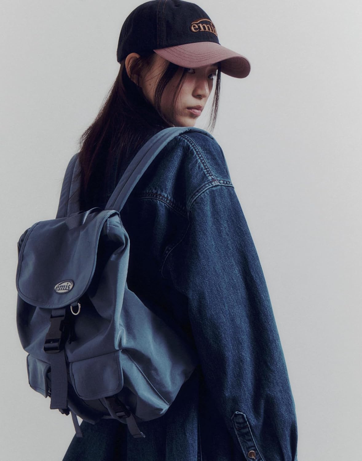 Washed Denim Baseball Cap Logo Adjustable Unisex Casual Streetwear Hat