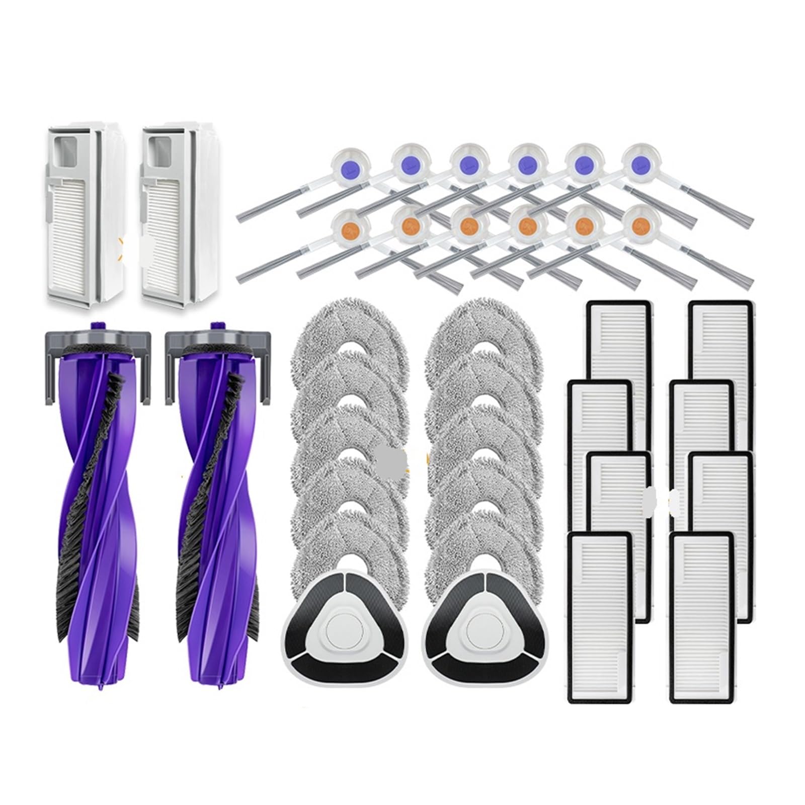 BDRPJDCHQ Compatible For Narwal J4，Freo X Ultra/J4 Lite Robot Vacuum Cleaner Parts Side Brush Filter Mop Replacement Accessories(34PCS)