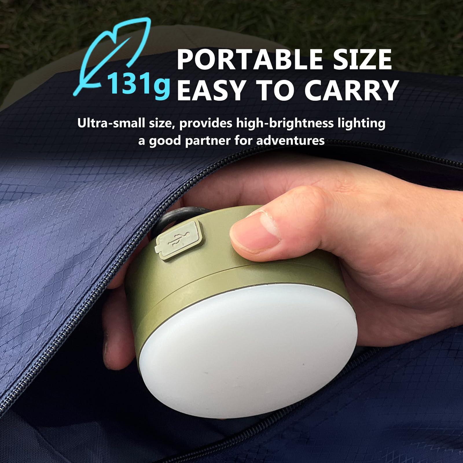 Lanterna da campeggio ricaricabile a LED da 1000 lm, impermeabile IPX5, con 4 modalità e power bank, 3000 mAh, luce esterna portatile per campeggio, escursionismo, emergenze, uso domestico