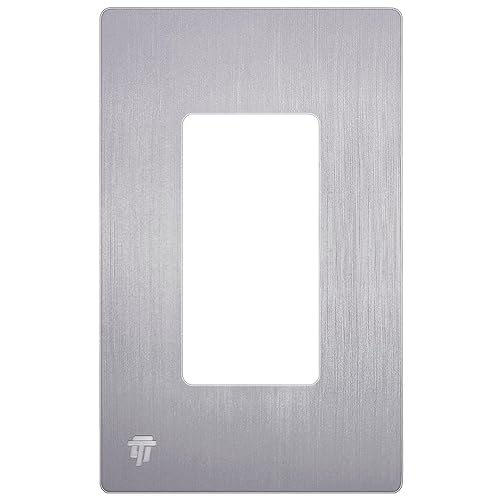 Miniatura 262 de ENERLITES SI8834-BK - Placa de pared decorativa sin tornillos, cubierta de enchufe segura, 4 entradas, 4.68 x 8.30 pulgadas (alto x largo), Negro