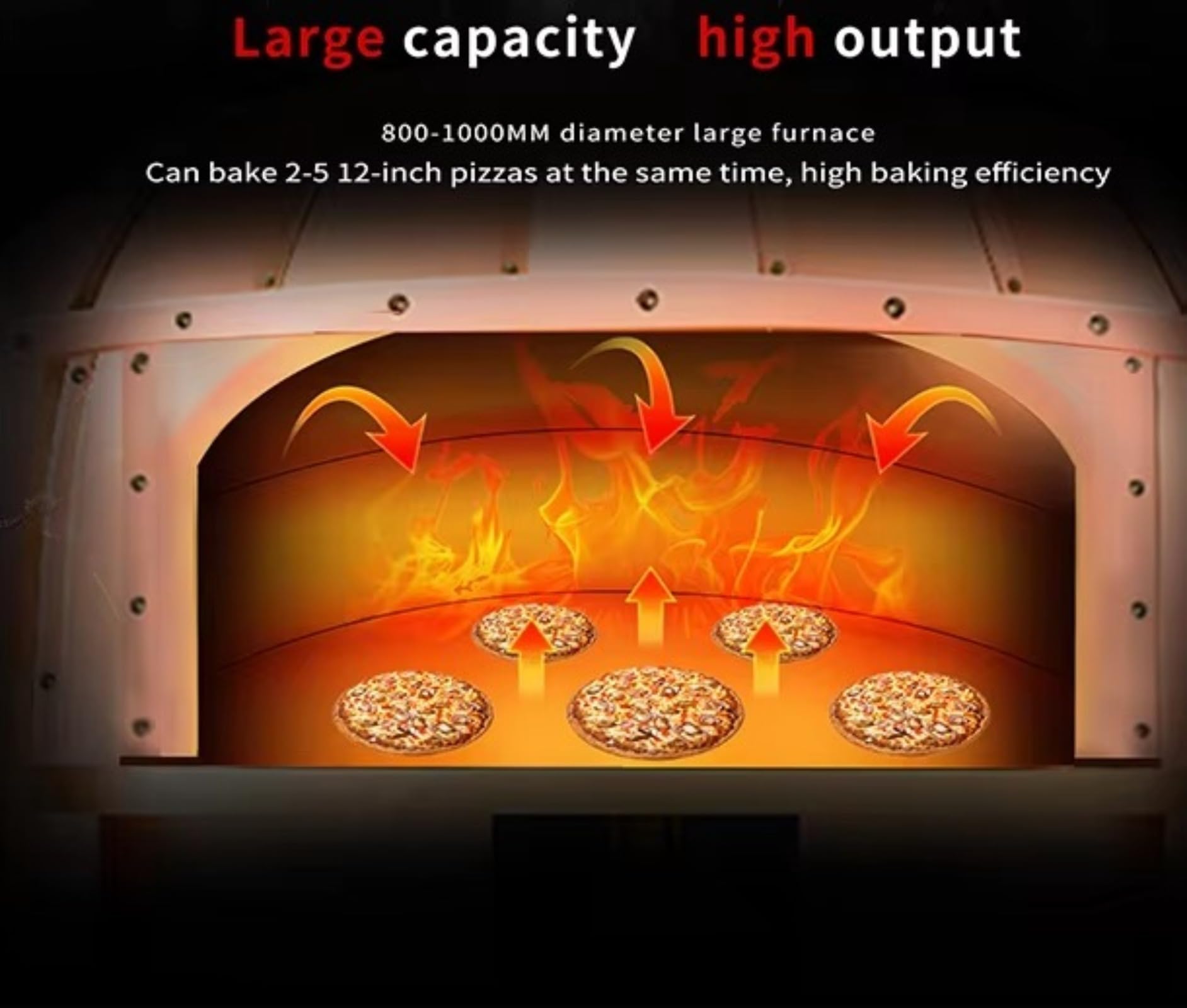 Horno de pizza comercial