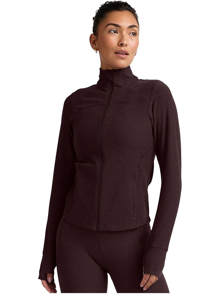 Brown Beyond Yoga Spacedye Trails Active Jacket