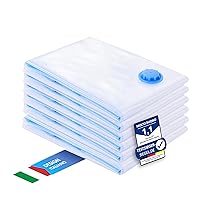 SilverRack SacchettiSottovuoto per Piumini e Cuscini (6 Pezzi) da (90×130 cm) – Sacchetti per Abbigliamento