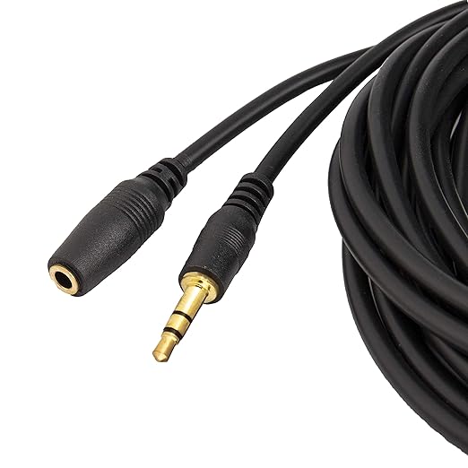 Cable Extensor de Audio 3.5mm Jack 10m Macho a Hembra Negro miniatura 8