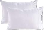 LANE LINEN 100% Organic Cotton Pillow Cases - Standard Size Set of 2 (20