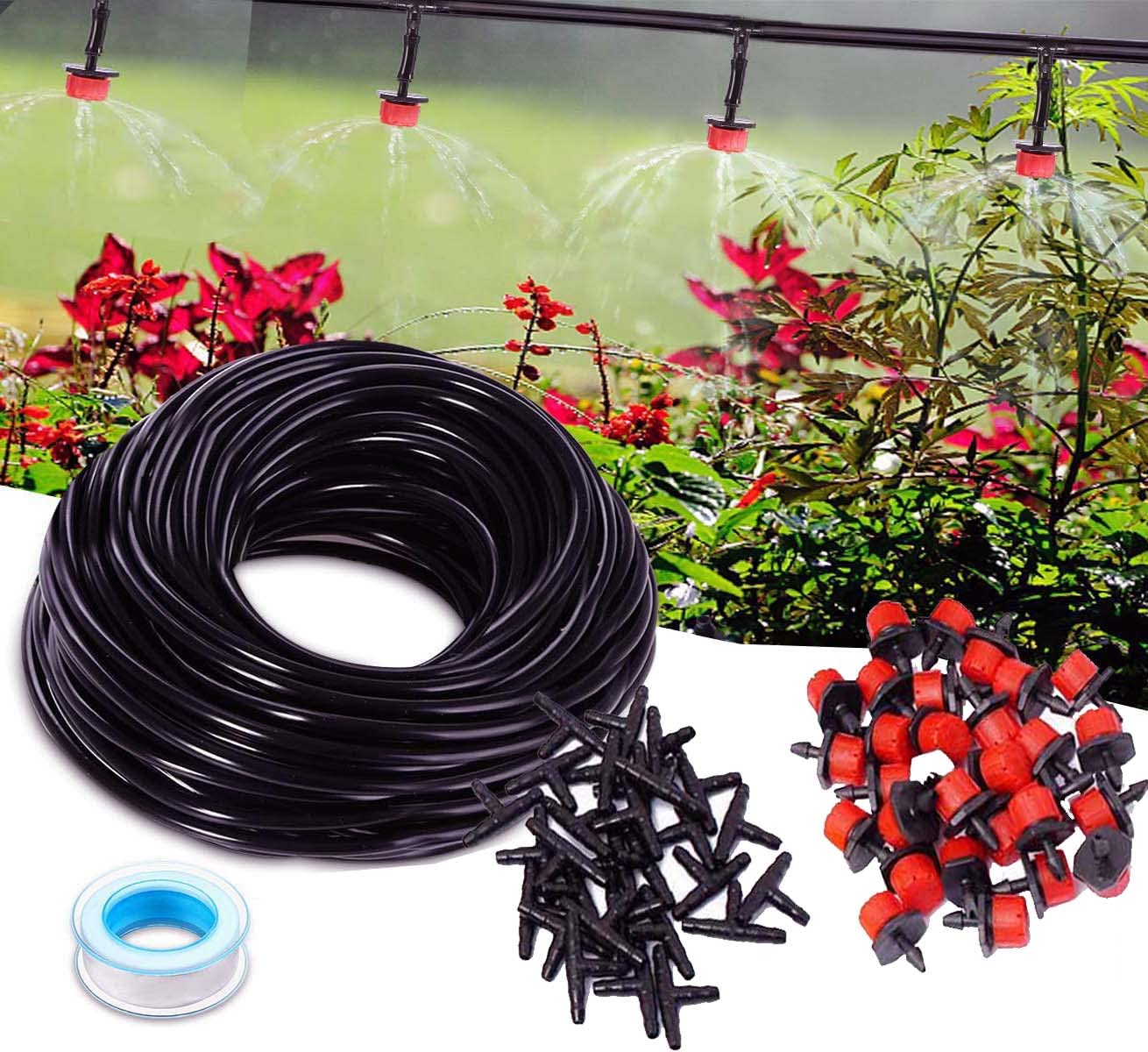 DIY Crafts 10x, Dripper Kit, Drip Irrigation System Kit For Outdoor Garden Cooling Fitting Hose Nozzle Sprinkler Water Watering Irrigation Sprayer Misting Lawn (D (10x, Dripper Kit) (B0B1BVPC13) Amazon Price History, Amazon Price Tracker