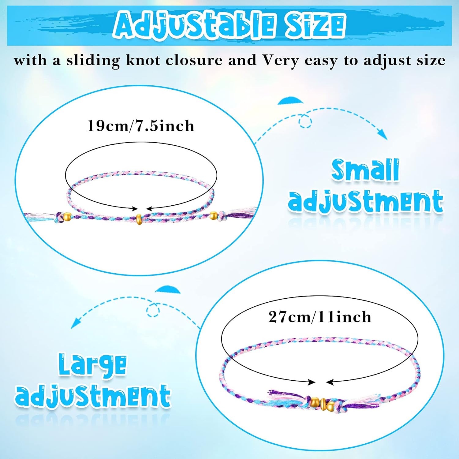 Hicarer 20 Pieces Nepal Woven Friendship Bracelets bulk Adjustable Handmade Ethnic Boho Colorful Braided Bracelets for Adults - Image 2