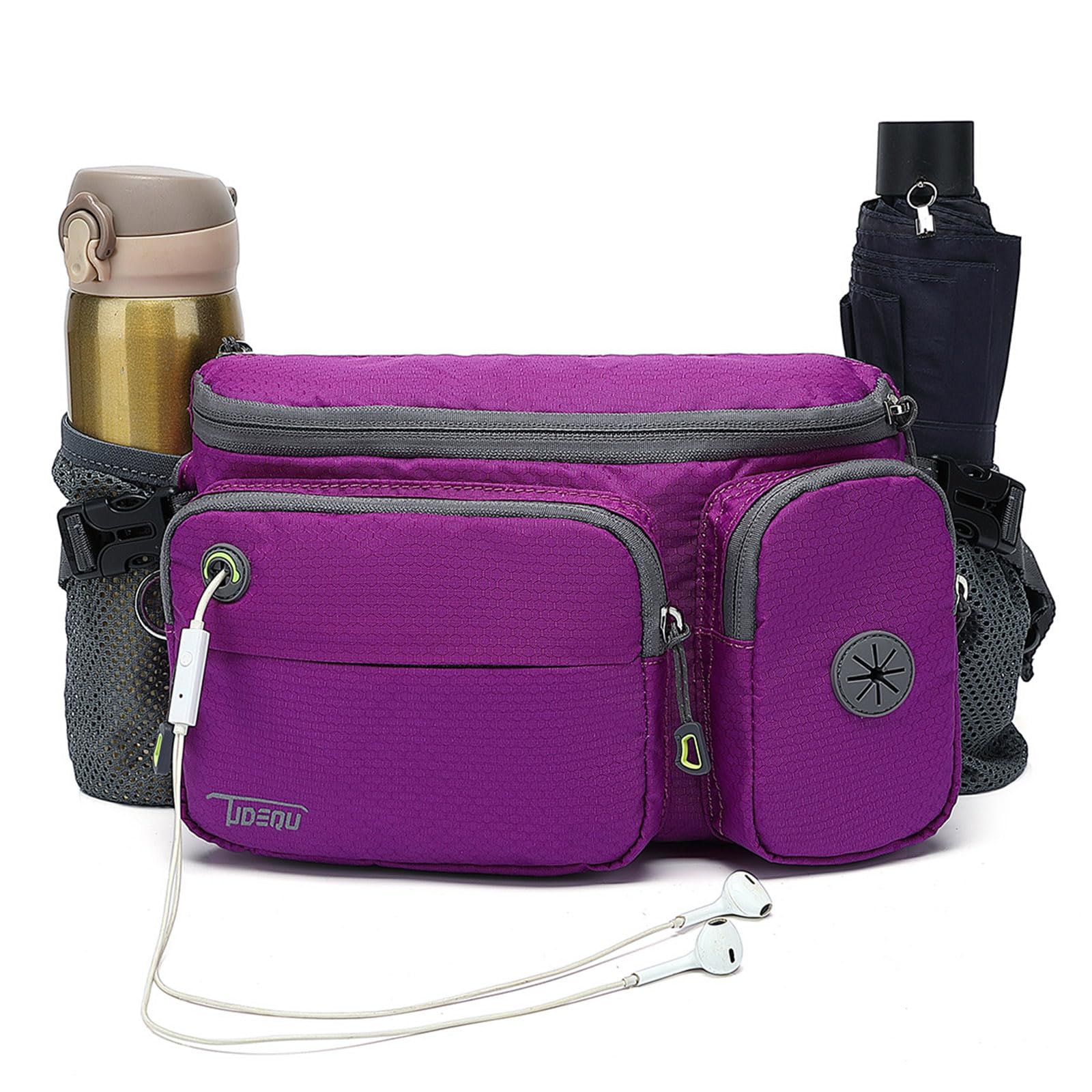 TUDEQU Hiking Fanny Pack for Men Women Large Hiking Waist Packs Mens Fanny Pack Crossbody Waist Bag for Men for Travel