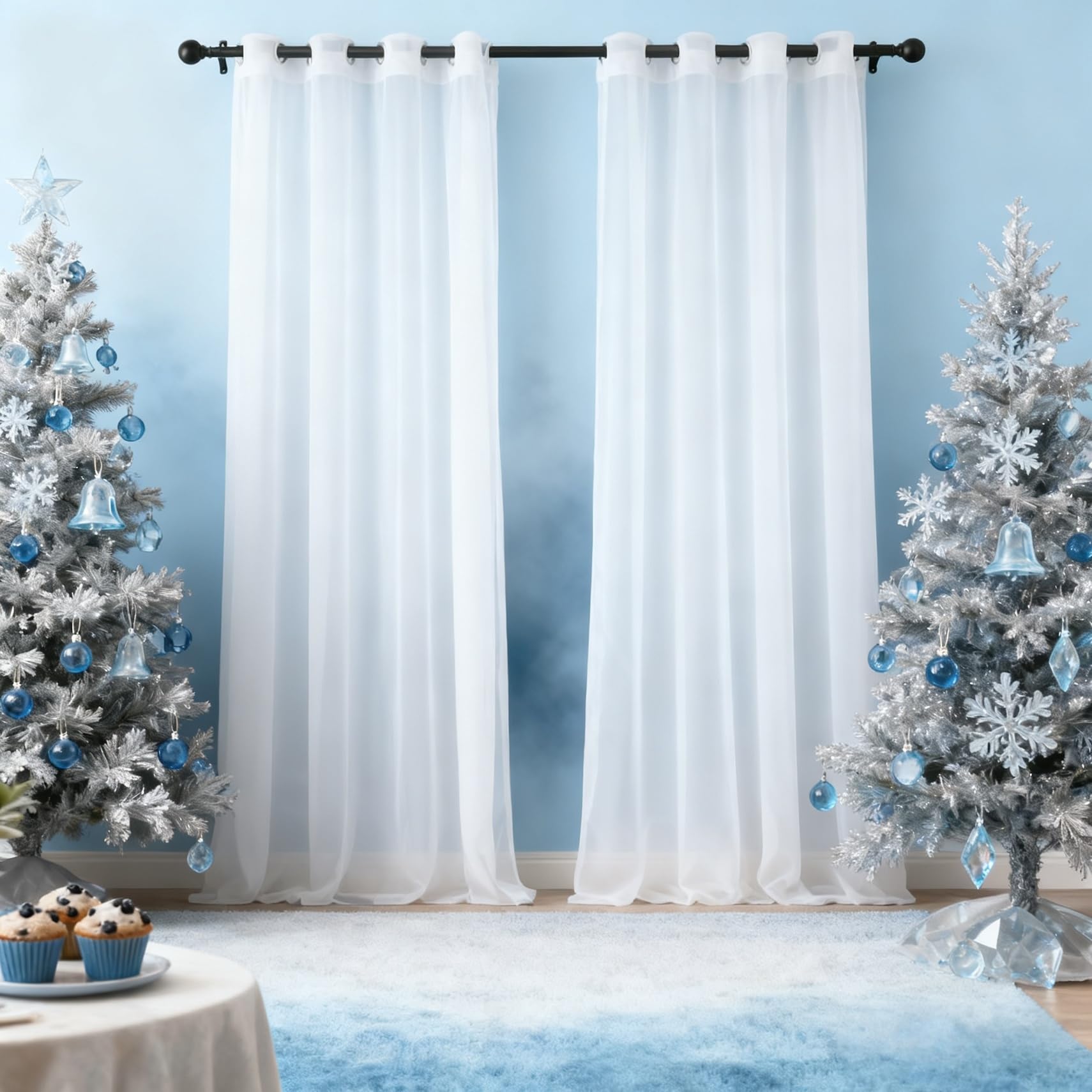 Rideaux filtrants pour un salon lumineux et chaleureux
