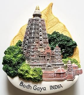 Bodh Gaya Mahabodhi Temple INDIA Resin 3D fridge Refrigerator Thai Magnet Hand Made Craft.