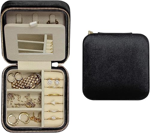 Miniatura 3 de Joyeros para mujer, estuche de joyería de viaje, organizador de viaje de joyería, pequeño joyero para mujer, estuche de viaje de joyería,