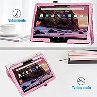 Vista 3 de DMLuna - Funda delgada para tablet Yaxa Fire HD 10 y 10 Plus de 11ª generación 2021, de piel sintética de alta calidad, con función atril