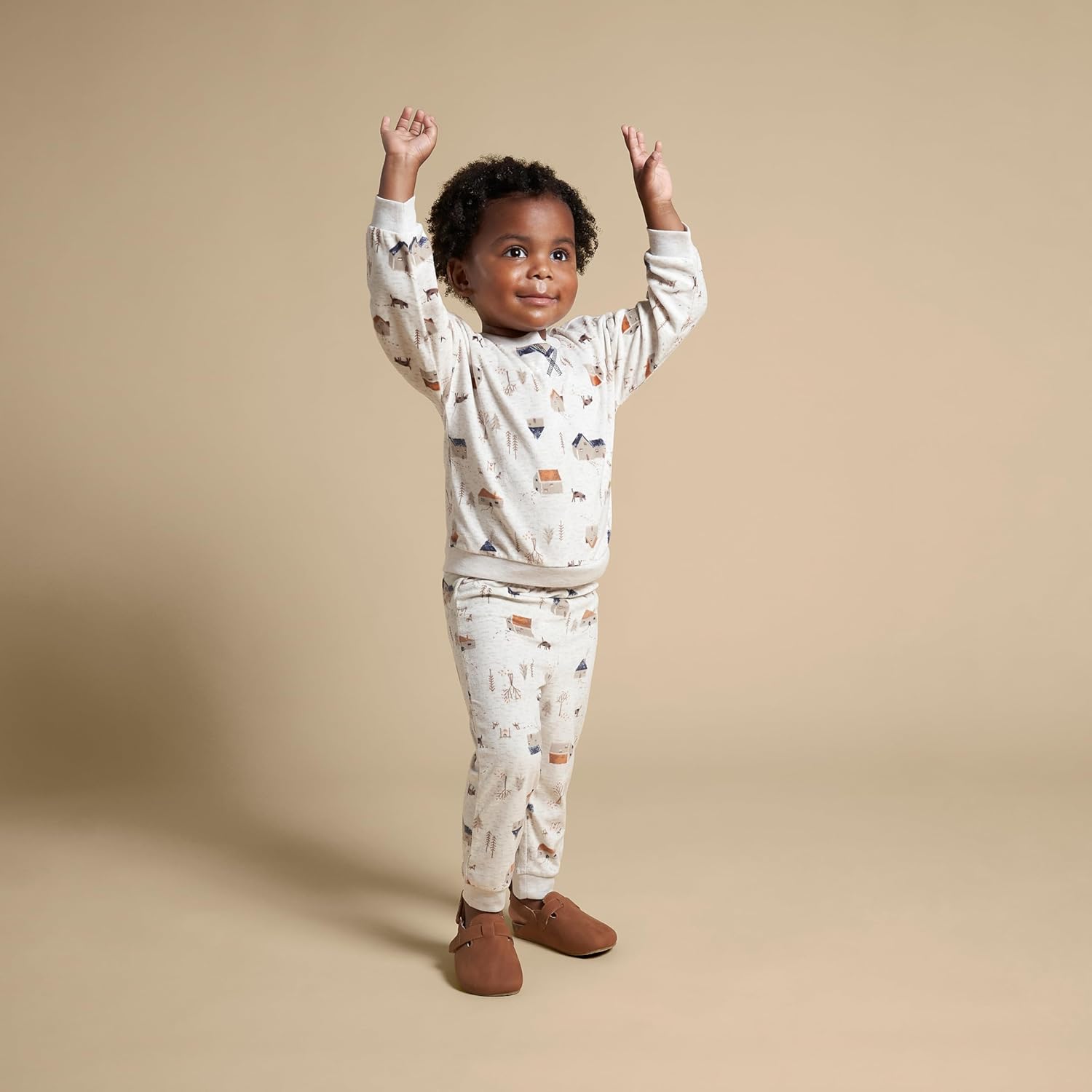 Modern Moments by Gerber baby-girls Toddler Bunny Fleece 2-piece Sweater & Pant Pajama Set - Image 5