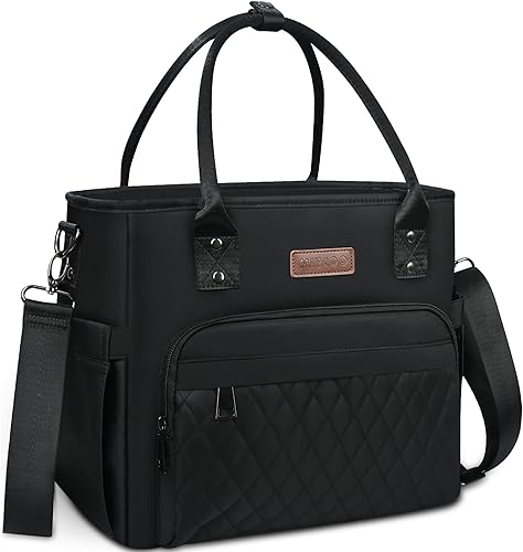 MIYCOO - Lonchera unisex, a prueba de fugas, con aislamiento, grande, con 2 compresas frías, color negro