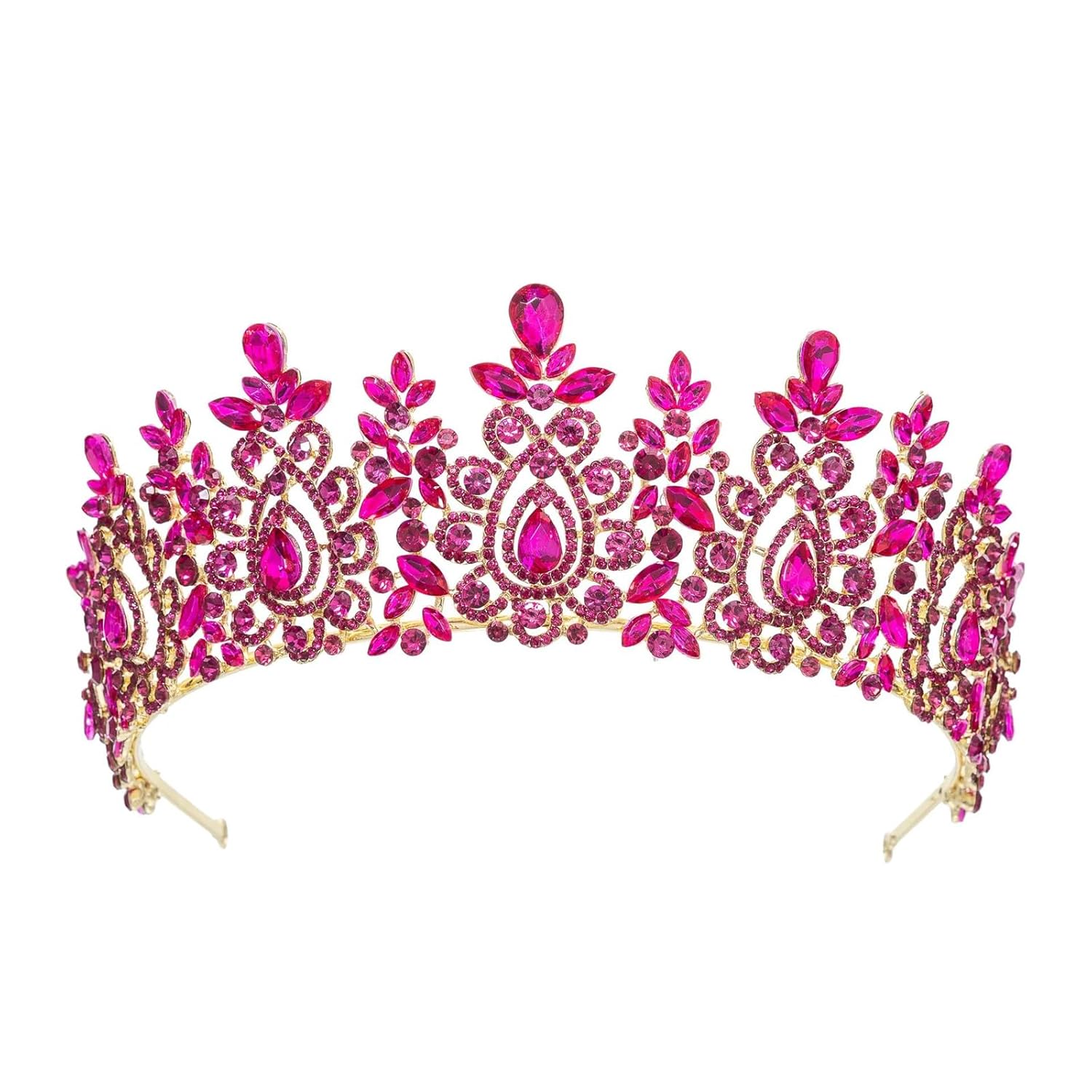 Classic Crystal Tiara Crown For Women Royal Queen Princess Rhinestone Headpiece Bridal Wedding Prom Hair Accessories