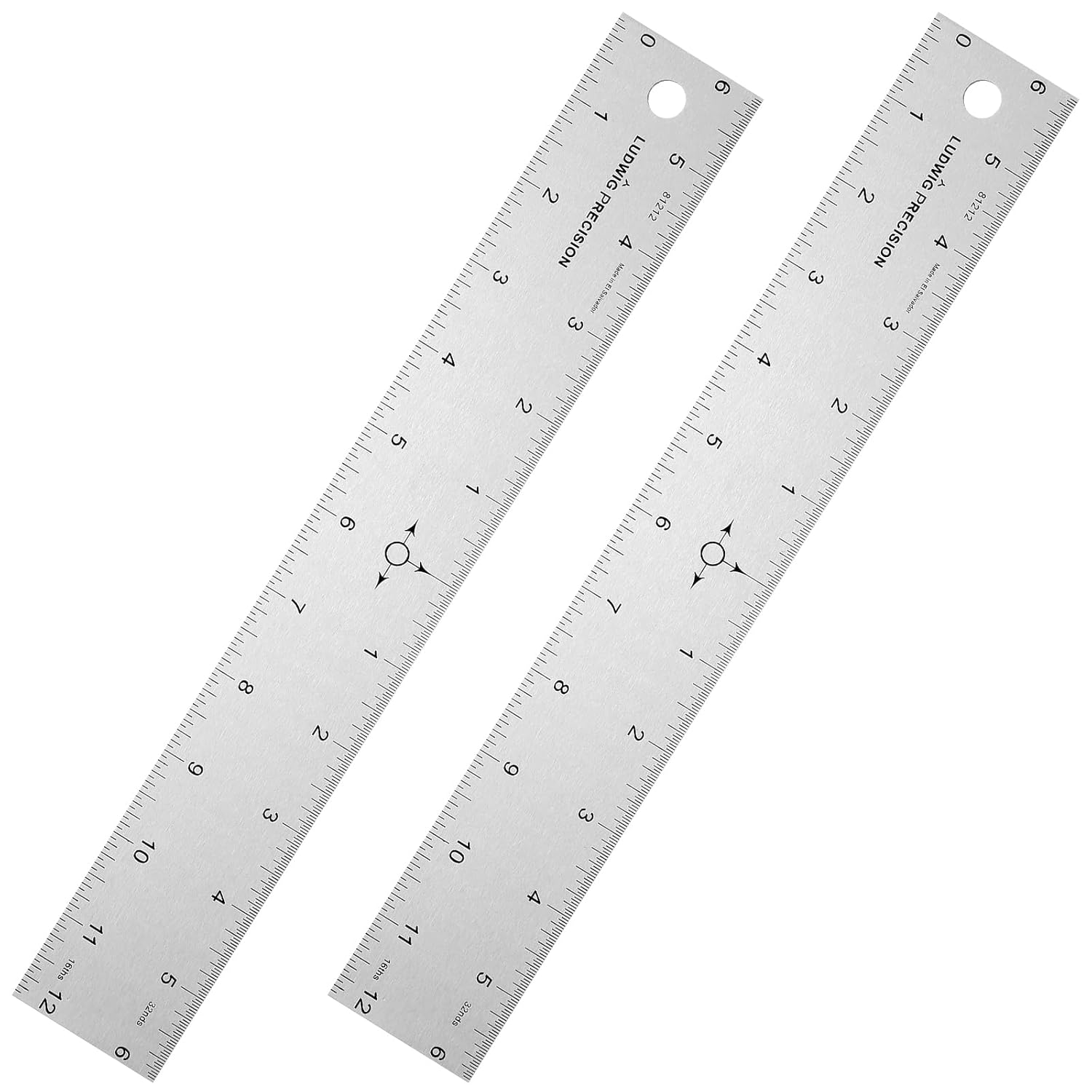 Tellegloww 2 Pack 36 Inch Center Finding Rulers Aluminum Metal Centering Ruler Tool Straight Edge for Woodworking Metal Work Construction and Around the Home
