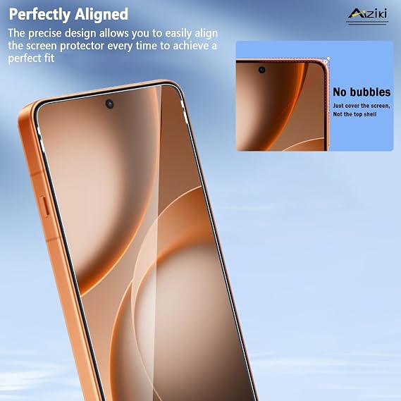 Aiziki Glass Screen Protector For OPPO Find X9 Ultra Tempered Glass Film, Impact-Protection, Anti-Shatter, Anti-Scratch, HD Clear, Bubble Free, [3 Pack] Screen Protectors OPPO Find X9 Ultra
