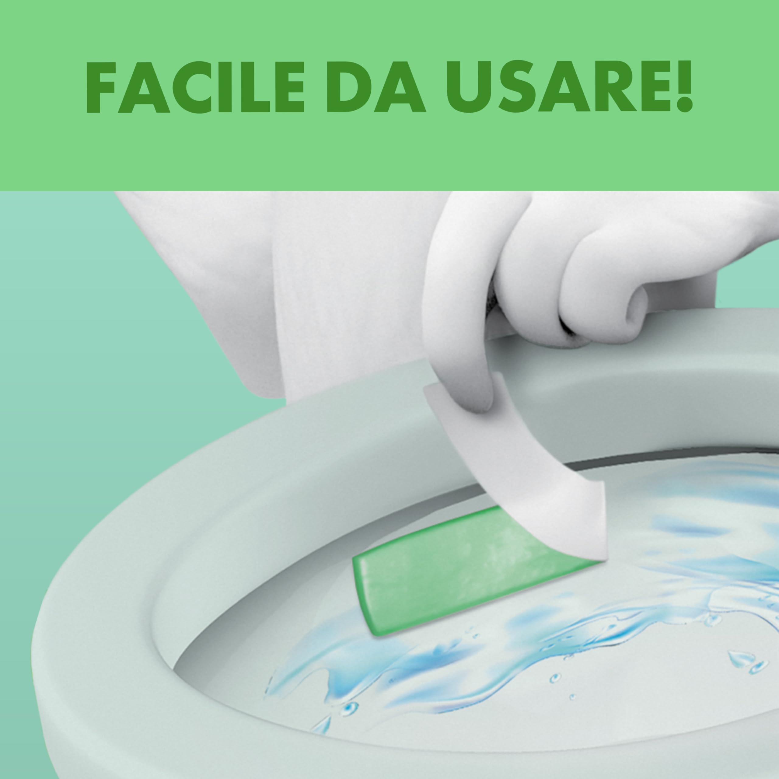 Duck Fresh Stickers, Strisce Adesive Gel Igienizzanti WC, Lime, 30 Strisce