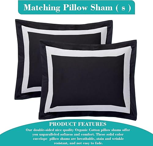 Miniatura 4 de Hotel Luxury - Juego de funda de edredón de 3 piezas, 850 hilos, 100% algodón orgánico, colección de ropa de cama tamaño King, 104 x 92 pulgadas,